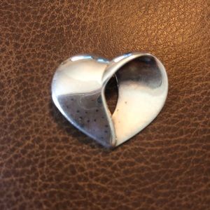 Retired James Avery Sterling Heart Pendant Slider